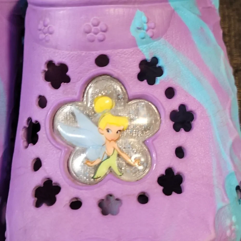 Disney Fairies Tinkerbell Purple and Aqua Sandals- Size 12